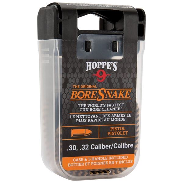 Hoppe's BoreSnake w/ Carry Case & Pull Handle .30-.32 Cal UPC 26285000931 SKU 24001D