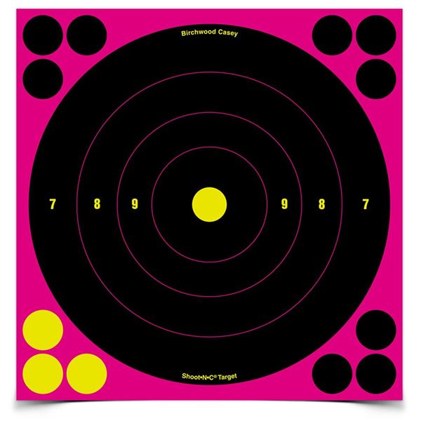Birchwood Casey Shoot-N-C Reactive Targets 30-Pack & 360 Repair Stickers UPC 29057348286 SKU 34828