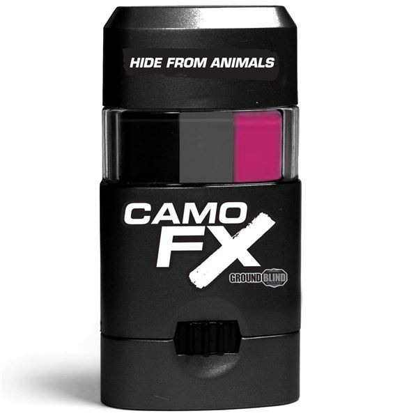 CamoFX Face Coloring System Ground Blind Black Out Grey/Black/Pink UPC 896859002414 SKU 2193