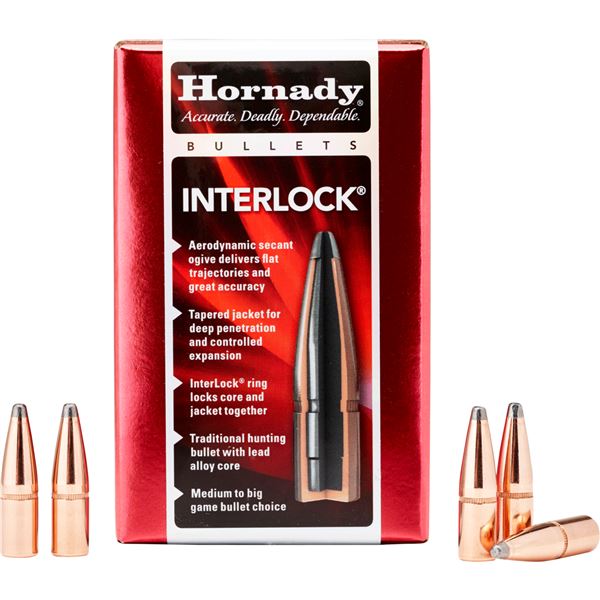 Hornady InterLock Bullets .270 Cal 130 Grain SP (100 Count) UPC 90255227307 SKU 2730