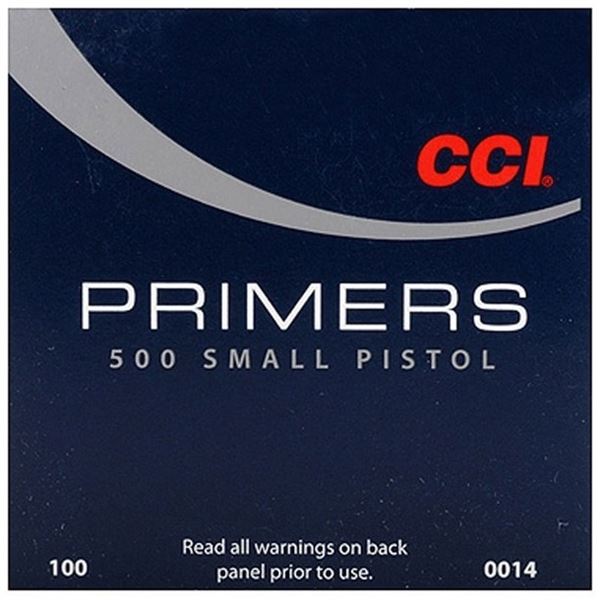 CCI Small Pistol Primers No. 500 (100 Pack) UPC 76683000149 SKU 14