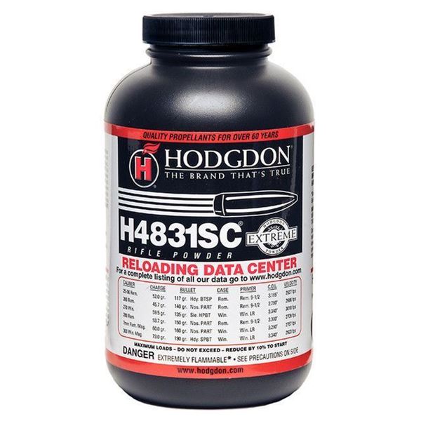 Hodgdon H4831SC Short Cut Rifle Powder 1lb UPC 39288501053 SKU H4831SC