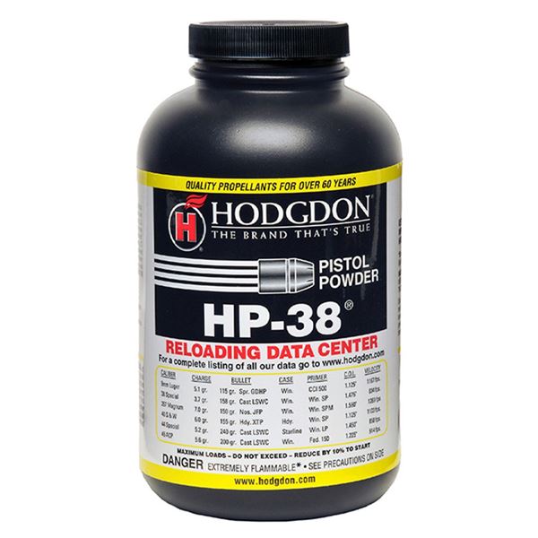 Hodgdon HP-38 Pistol Powder UPC 39288501350 SKU HP38