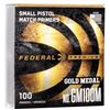 Image 1 : Federal Premium Gold Medal Match Small Pistol Primers UPC 29465056896 SKU GM100M