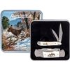 Image 1 : Remington - Whitetails Tin Collector Gift Set w/2 Folding Knives - 15693 UPC 47700156934 SKU 15693