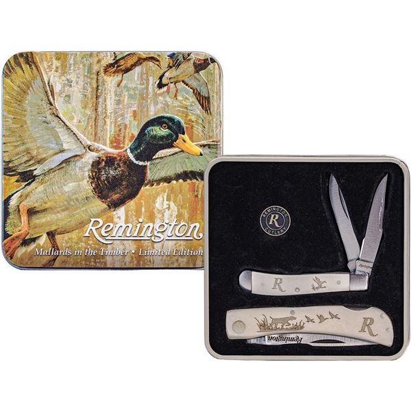 Remington - Mallards in the Timber Tin Collector Gift Set w/2 Folding Knives - 15686 UPC 47700156866