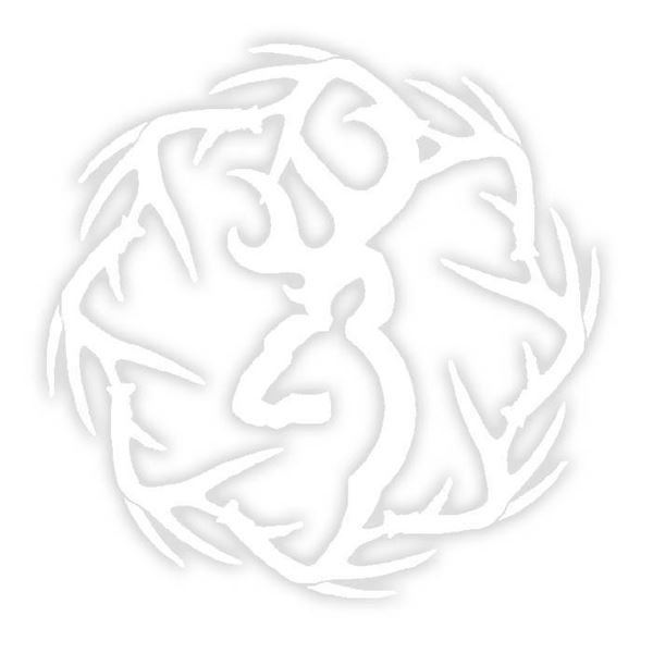 Browning Sheds 6" White Decal UPC 23614420125 SKU 3922401647