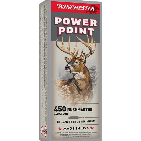 Winchester Super X 450 Bushmaster 260 Grain ( 20 Rounds) UPC 20892227958 SKU X4501