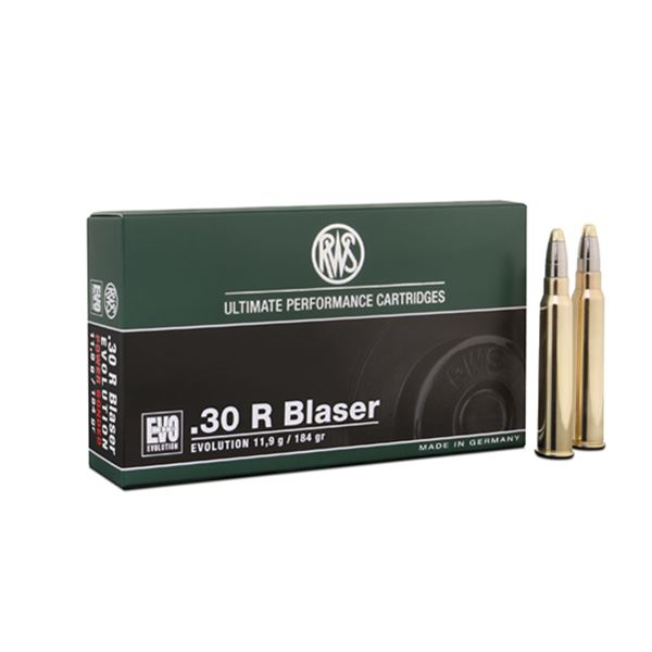 RWS .30 R Blaser Evolution Power Bonded 184 Grain (20 Rounds) UPC 4000294161407 SKU RU2316140