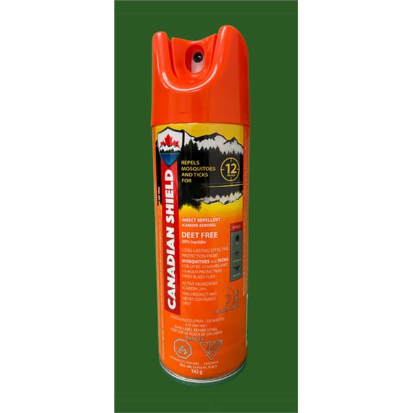 Canadian Shield Insect Repellent Aerosol Deet Free 20% Icaridin 170g UPC 628678899148 SKU CSA03