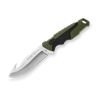 Image 1 : Buck Knives 657 Pursuit Large Fixed Blade Guthook Green/Black Moulded Handle w/ Sheath UPC 337531475