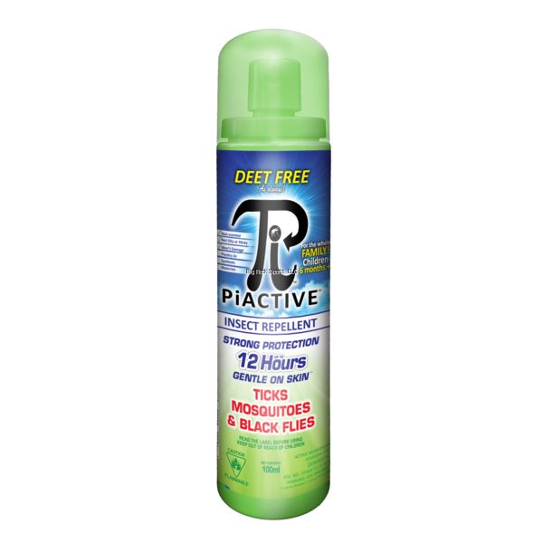 Mosquito Shield PiActive Original Deet Free 12 Hr Travel Size (100 ml) UPC 772368000250 SKU MS0025