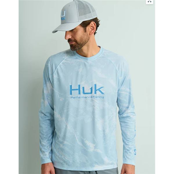 Huk Mossy Oak Pursuit Performance Crew Mossy Oak Stormwater Bonefish L UPC 190840522876 SKU H1200610