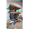 Image 1 : CANTILEVER SHELVING WITH CONTENTS INCLUDING; 3/4" WOOD SHEETS, TOOLS & MORE