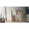 Image 1 : ASSORTED ITEMS INCLUDING; DOORS, FENCING, 5 GAL PAINT PAILS. DUST HOSE, WOOD & MORE *MUST TAKE