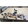 Image 1 : ASSORTED TOOLS INCLUDING; CLAMPS, CORNER LASER LEVEL, FOLDABLE BRACKET & MORE