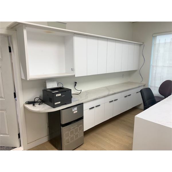 4-DRAWER 16-DOOR CABINETRY SYSTEM WITH LED LIGHTS & ASSORTED CONTENTS INCLUDING;