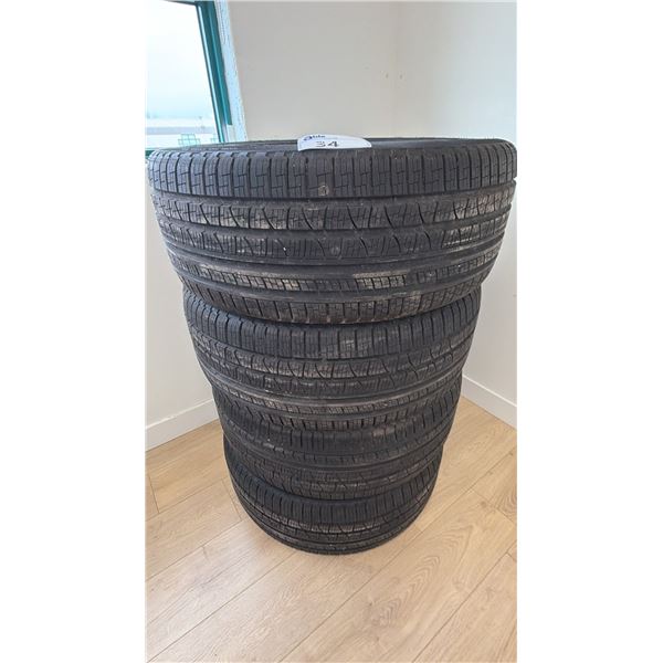 SET OF (4) LIKE-NEW PIRELLI SCORPION VERDE ALL SEASON 285/45 R22 114H M+S TIRES