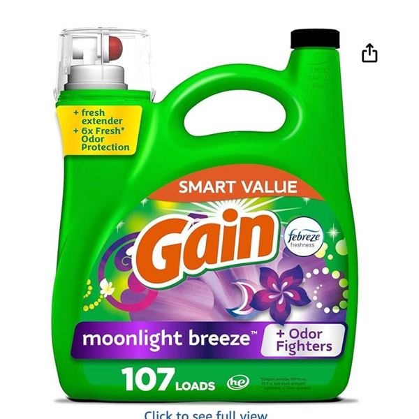 Gain Liquid Laundry Detergent, Moonlight Breeze, 154 Fl Oz