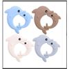Image 1 : AitousTONE Silicone Teether Set, 4 Pieces, 3-24 Months