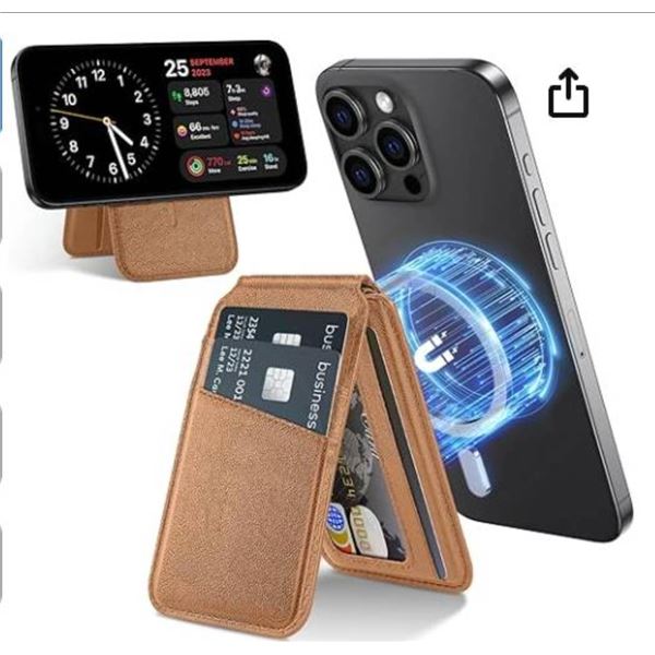 Tieszen Magnetic Wallet for MagSafe Wallet, Brown