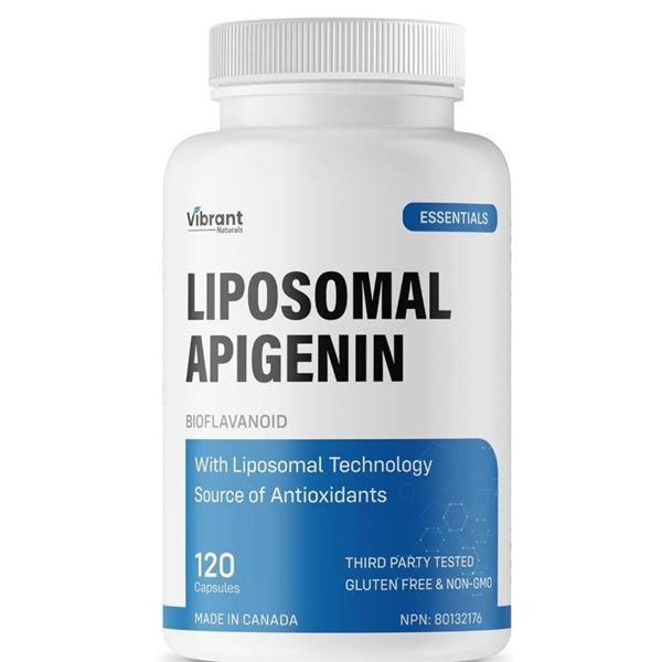 Liposomal Apigenin Supplement 98% – 120 Capsules, 14x Higher Absorption Rate, Powerful Biof