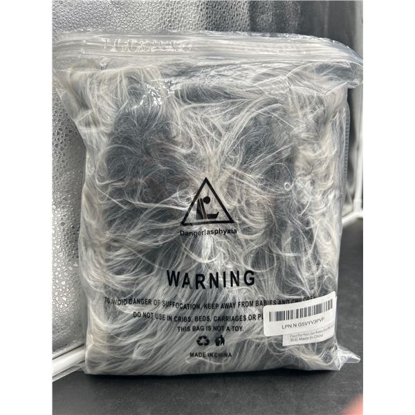 Faux Fur Vest for Women in Gray/White – XL Size