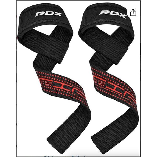RDX WAC-S4B+ Cotton Gel Weight Lifting Straps – Black