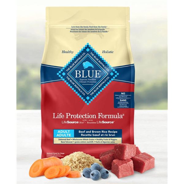 Blue Buffalo Life Protection Formula Adult Dog Food, Beef and Brown Rice Recipe, 6 lbs