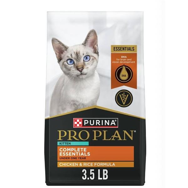 Purina Pro Plan Kitten Complete Essentials, 56 oz, Chicken & Rice Formula