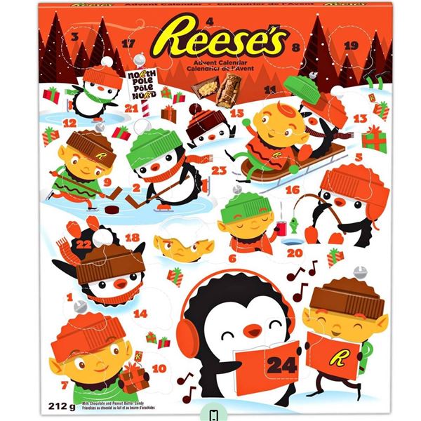 Reese’s Advent Calendar with 24 Milk Chocolate and Peanut Butter Treats – 212g