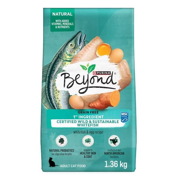 Purina Beyond Grain Free Certified Wild and Sustainable Whitefish Cat Food 1.36 kg
