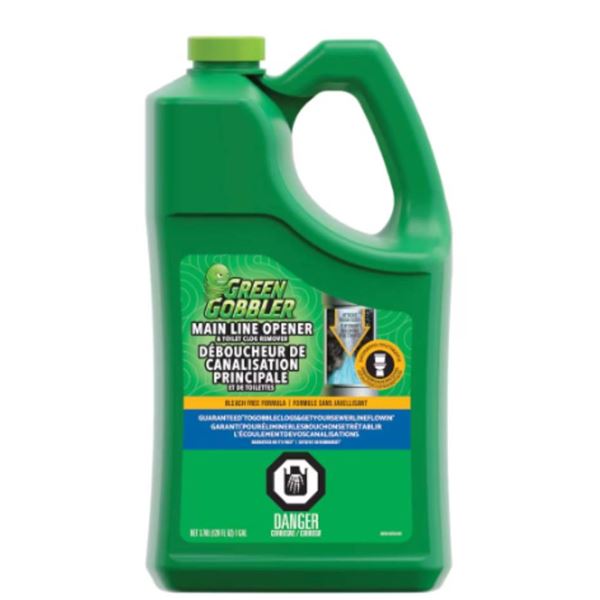 Green Gobbler 3.78 L (1-Gallon) Main Line Opener & Toilet Clog Remover