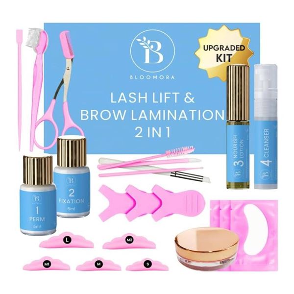 BLOOMORA Lash Lift Kit & Eyebrow Lamination Kit – 2-in-1 Solution for At-Home Brow Laminati