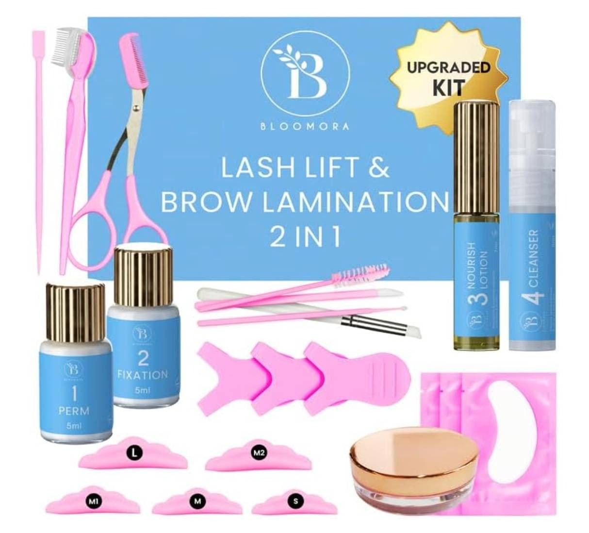 BLOOMORA Lash Lift Kit & Eyebrow Lamination Kit – 2-in-1 Solution for ...