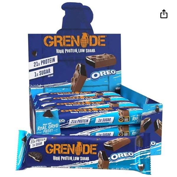 Grenade High Protein, Low Sugar Bar, 12 x 60g – Oreo