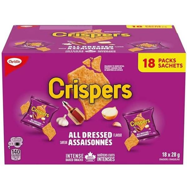 Christie Crispers All Dressed Flavor, 18 Packs, 28 g Each