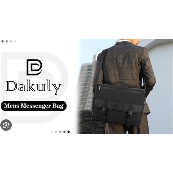 Dakuly Messenger Bag for Men 15.6 Inch Laptop Briefcase Large Satchel Shoulder Bag Work Office Colle