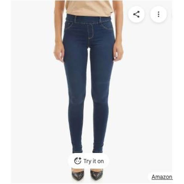 Suko Jeans Mid-Rise Skinny Leg Tummyless Denim Jeans, Size 18W