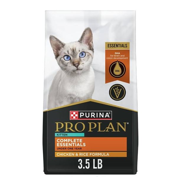 Purina Pro Plan Complete Essentials Kitten Food, Chicken & Rice Formula, 3.5 lb