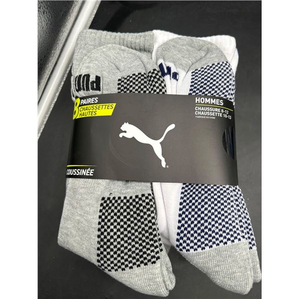 Puma Men’s Sport Cushion Socks, 8 Pairs, Shoe Size 7-12