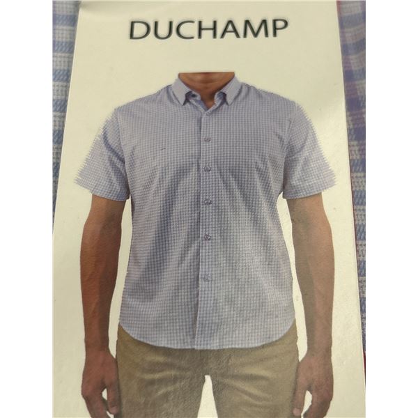 Duchamp Short-Sleeve Button-Up Plaid Shirt – M/M Size