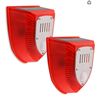 Image 1 : Keeda Solar Strobe Light 129 dB With LED And Sound, 2-Pack