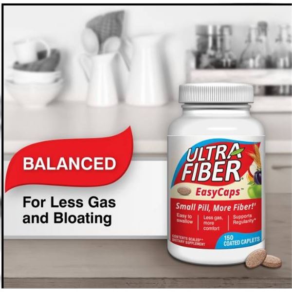 Ultra Fiber EasyCaps Coated Caplets, 150 Count