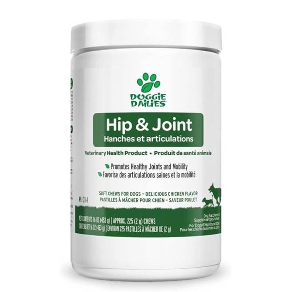 Doggie Dailies Glucosamine for Dogs – 225 Chews – Joint Supplement for Dogs of All