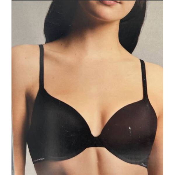 Calvin Klein 2-Pack Push Up Plunge Bras in Size 36C with Microfiber Stretch