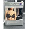 Image 2 : Calvin Klein 2 Pack Push Up Plunge Bras – Microfiber Stretch – Size 32B