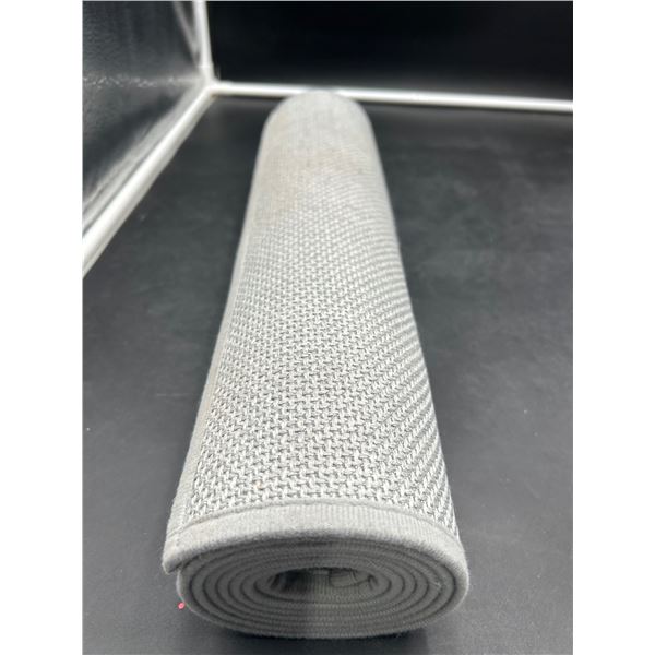 Gray Woven Fabric Mat, 17 x 30 in. Machine Washable