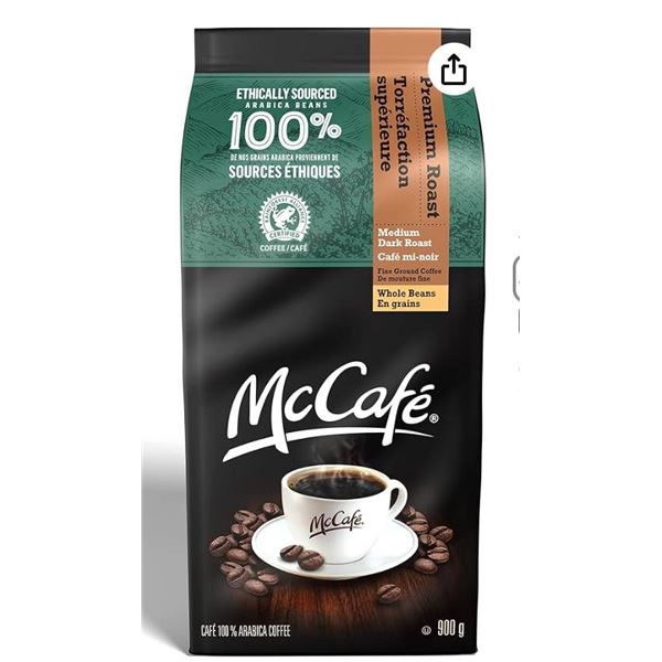 McCafe Premium Roast Coffee, Medium Dark Roast, Ground Coffee, 800g