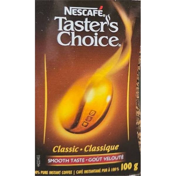 Nescafe Taster’s Choice Classic Classique Instant Coffee 100g Jars – Lot of 2